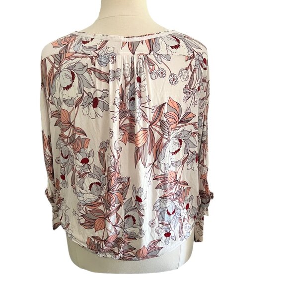 Free People Size L NEW Ballet Combo Keepin On Floral Printed Knit Blouse Top - Picture 4 of 16